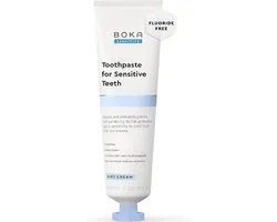Dentifrice Boka Sensitive 113g - (Menthe Crème de Coco) – Sans fluorure avec Nano Hydroxyapatite & Nitrate de Potassium – Pour Dents Sensibles & Protection de l'Émail Dentaire