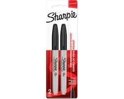 Sharpie-permanentmarkers | Fijne punt | Zwarte inkt | 2 stuks