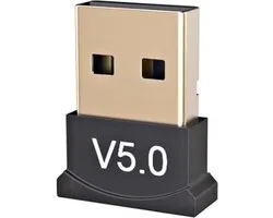 Bluetooth USB 5.0 Adapter - Bluetooth Dongle - Audio Receiver - Bluetooth Transmitter - Bluetooth Ontvanger - Plug & Play - Zwart