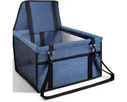 TopChoice® Panier de voiture pour chien - Siège auto pour chien - 32x21x40cm - Bleu