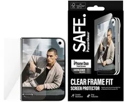 PanzerGlass, Verre trempé pour écran secondaire adapté pour Apple iPhone Duo avec aide à l'installation, Transparent