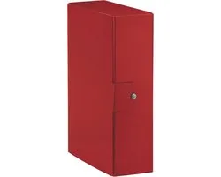 Projectmap C30 - Documentenmap Eurobox - Documenten Opbergen - Drukknoopsluiting - 25 x 35 cm - Rood