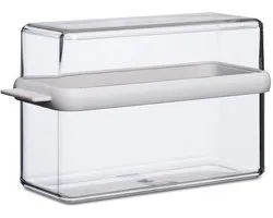 Cracker Bewaardoos - Luchtdichte Voorraadcontainer voor Knäckebröd en Crackers - 1600 ml - Wit