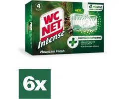 WC NET Toiletblokjes Intense Mountain Fresh 6 Stuks Bundel