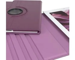 Draaibare Bookcase - Geschikt voor oude iPad Hoes 2e, 3e, 4e Generatie - 9.7 inch (2011,2012) Paars
