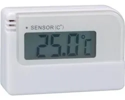 Perel Digitale mini-thermometer, met lcd-display, meetbereik -30 tot +50 °C, wit