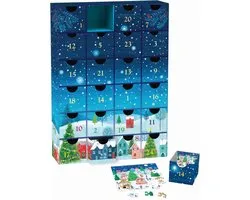 Eurographics - Adventskalender, Kerstdorp [Advent Calendar, Christmas Village] - Joanne Cave - 24×50 stukjes 12,5×12,5cm (b×h) - Adventskalender