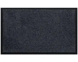 Borstelshop Deurmat Binnen - Droogloopmat - Schoonloopmat - Antislip - Wasbaar - 80 x 50 cm - Antraciet