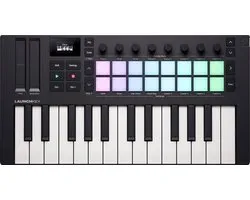 Novation Launchkey Mini 25 MK4 - Compacte MIDI Keyboard Controller - 25 Mini-Toetsen - 16 FSR Pads - OLED Display - USB
