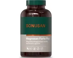 BONUSAN Magnesan Forte Plus – 120 Tabletten – 150 mg Magnesium per Tablet – Magnesium Bisglycinaat et B6, L-Glycine en Taurine – Goed Voor Zenuwstelsel en Gemoedstoestand