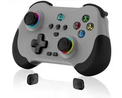 Kraftverdia® - Mobiele gamecontroller geschikt voor iPad/iPhone/tablet - Cloud Controller Remote Joystick geschikt voor iOS/Android - Draadloze Switch Controller - met macroknoppen - Hall-Rocker - Hall-Trigger -Grijs