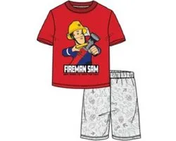 Shorta Brandweerman Sam le Pompier - rouge avec gris - Pyjama Sam le Pompier - taille 122/128