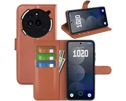 MobyDefend Hoesje - Geschikt voor Nothing Phone (3a) Pro - Kunstleren Wallet Book Case (Sluiting Voorkant) - Bruin