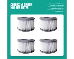 Dailygoods- Filterpatroon 4-delig - Verbeterde versie - Compatibel met MSpa - Geschikt voor hot tubs - Voor modellen Delight/Premium/Mono - Hoogwaardige filtratie - Hot Tub Filter