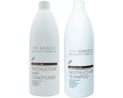 Spa Master Keratine Shampoo & Conditioner XL Voordeelverpakking – Herstelt Haarstructuur Beschadigd Haar – Keratine Behandeling – Salonkwaliteit voor Thuis – 2 x 970ml