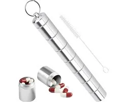 Ensemble de pots à épices 7-en-1 avec couvercle, mini salière portable pour pique-nique, camping et voyage, idéal pour les épices et le kit d'épices