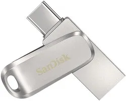SanDisk Ultra Dual Drive Luxe - USB-stick - USB-A & USB-C - USB 3.2 Gen 1 - 1TB - Zilver