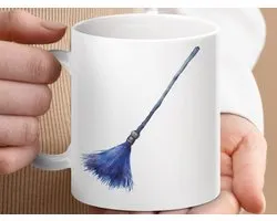 Mok, Witch Broom Mug, Halloween Coffee Mug, Magic Broomstick Cup, Bewitching Design, Gothic Kitchen Decor, Unique Gift for Witches