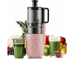 Safecourt Kitchen Slow Juicer - moteur puissant [technologie Pre-cutter & Cold-press] - nettoyage facile - sans BPA - centrifugeuse à jus Rose