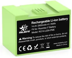 Batterie de remplacement Melasta, batterie, Li-ion, batterie 2900mAh 14.4V pour iRobot Roomba séries e et i i7/i7+ i4/i4+ i3/i3+ e5 e6 i7158 i7550 i755020 7150 7550