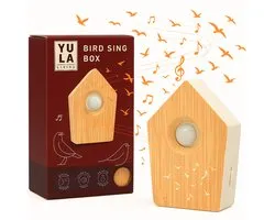 Nichoir à oiseaux avec capteur pour Toilettes - Volume réglable - Toilettes - Détecteur de mouvement - Nichoir - Marron - Silvergear