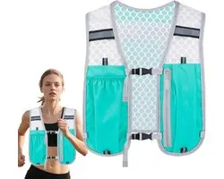 Hardloopvest met reflecterende - Met drinkhouder en telefoonhouder - Running vest - Reflecterende hardloopvesten - Hardloop vest - Hydration Vest - Drink vest - Loopvest - Ultralicht en duurzaam vest - verstelbare - Voor fietsen, trails, marathons