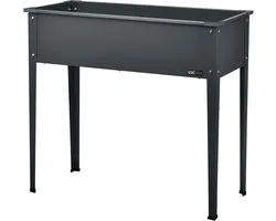 AXI Verhoogde Plantenbak van Metaal – Metalen Moestuinbak op Poten 100 x 30 x 80 cm – Met Drainage – Verhoogde moestuin – Gepoedercoat Staal – Plantenbak voor Tuin en Balkon