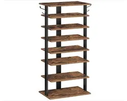 Shoe Rack Plastic / schoenenrek \ Office Shelf Open Shelves - Bookcase, Bookshelf, Standing Shelf, Easy Mounting for Living Room Bedroom Kitchen 50 x 28 x 113 cm