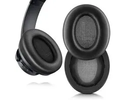Coussinets d'oreille de rechange pour Anker Soundcore Life Q20 / Q20 BT , cuir plus souple, mousse à mémoire de forme de luxe, épaisseur supplémentaire, isolation phonique améliorée (noir)
