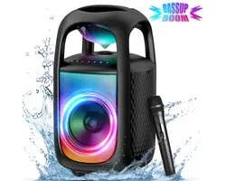 Rayofi 180W Bluetooth Speaker groot - 105dB Speakerbox - IPX5 muziekbox feestluidspeaker - voor tuin, kamperen, feestjes - zwart