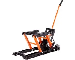 Cric hydraulique pour moto, élévateur à ciseaux portatif ATV de 0 tonne avec 4 roues - Cric de moto à commande au pied ATV, UTV, sports motorisés