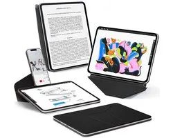 MOFT Hoes Geschikt voor iPad Pro (2024/2025) - Dynamic Folio Book Case - Magnetische Beschermhoes met Standaard - 20+ Kijkhoeken - MOVAS Vegan Leer - Sleep/Wake - Zwart