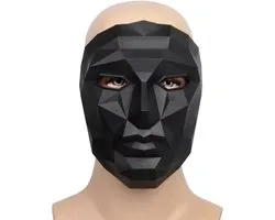 Masque de jeu de Squid - Squid du jeu de Squid - Costume de jeu de calmar - Boss - Masque - Halloween - Carnaval - Fête - Habillage - Bekend van TV - Netflix - Taille unique - noir