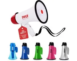 Draagbare Megaphone Speaker met 20W Vermogen, Ingebouwde Sirene en Verstelbaar Volume - Groot Bereik