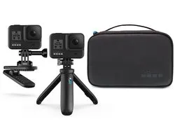 GoPro Travel Kit 2.0 - Actioncam Accessoireset - Mini Statief - Magnetische Draaiclip - Zwart