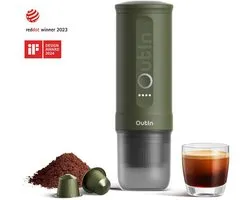 Outin Nano - machine à expresso électrique portable - capsules et café moulu - 20 bar - 80 ml - chauffe l'eau - café en déplacement