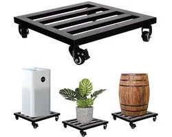 IDZO Plant Caddy met Wielen Lockable Heavy Duty Trolley Capaciteit 385 Lbs, Metalen Gietijzeren Plant Dolly, Plant - ShopVlot