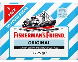 Fisherman's Friend Original suikervrij 3-pack 25 Gram