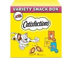 Catisfactions Kattensnacks - Variety Snack Box - Kip & Kaas & Zalm - 12x60g