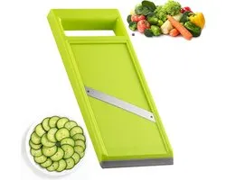Mandolin Vegetable Slicer, Hand Operated Cucumber Slicer, Stainless Steel Cucumber Slicer, Food Chopper with Ergonomic Handle, Portable Kitchen Slicer, Potato, for Cheese, Onions, Kitchens