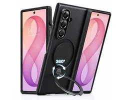 TORRAS Ostand Q3 Spin Étui Compatible avec Samsung Galaxy Z Fold 8 Ultra - Compatible MagSafe / Qi2 - Support Magnétique Rotatif à 360° - Anneau Béquille Coque Arrière - Noir