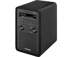 Radio Sangean DDR-60 BT Compact avec FM et DAB +, Stéréo avec Bluetooth - Télécommande incluse - Zwart