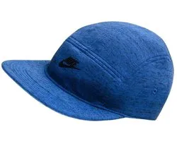 Nike Tech Fleece AW84 Cap - Pet - One size - Game Royal/Black / Blauw Zwart - Tech Pack - Lifestyle - Unisex Pet voor Mannen en Vrouwen