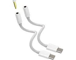 USB-C vers prise 3,5 mm pour écouteurs (pack de 2) pour Apple pour iPhone 15 Pro Max Plus, pour iPad 10 Air4/5 Mini6 Pro 12.9 câbles compatible avec Samsung Type C Aux séparateur prise auto
