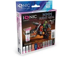 Peinture acrylique AMMO MIG Hobbyverf - MIG IO0515 Ionic Smart Colors - NMM Métal Brûlé Rodrigo Akore Kit de couleurs - Kit acrylique 12x20ml - 12x 20 ml
