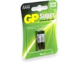GP Batteries Super Alkaline AAAA, Batterie à usage unique, AAAA, Alcaline, 1,5 V, 2 pièce(s), Multicolore