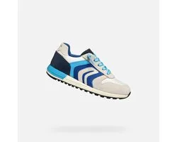 GEOX ALBEN Baskets Garçon - BLANC/BLEU ROI - Taille 29
