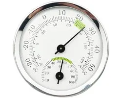 Dailygoods- Hygrometer Binnen - Vochtigheidsmeter - Temperatuurmeter - Draagbaar - Geschikt voor Broeikas - Eenvoudig te Bedienen - Nauwkeurige Metingen - Vochtmeter