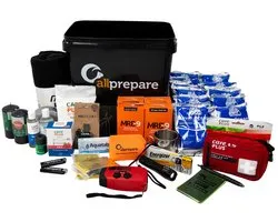 Allprepare Compleet Noodpakket - Minimaal 72 Uur Voorbereid - MRE-9 Noodrantsoen - Noodradio - Care Plus EHBO kit - Aanbevolen door de Overheid