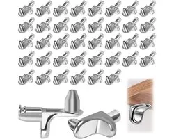 Pack of 40 Shelf Racks, L Shape, 5 mm, Shelf Holder, Shelf Holder for Cabinet, Kitchen, Bookcase, Stable Shelf - ShopVlot